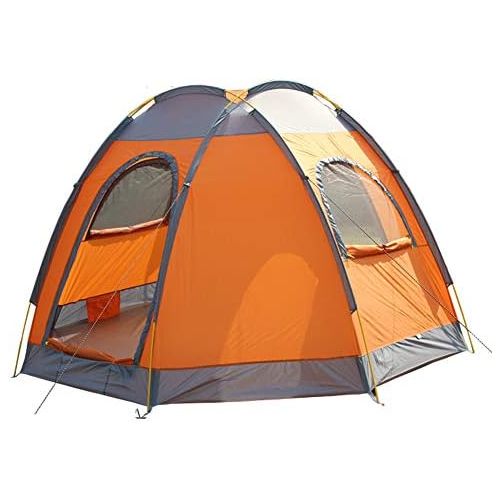  DULPLAY Outdoor Familienzelt Zelt Fuer Camping, Grosser Raum Hexagon Portable Belueftet Dauerhaft Uv-Schutz Wandern Reise