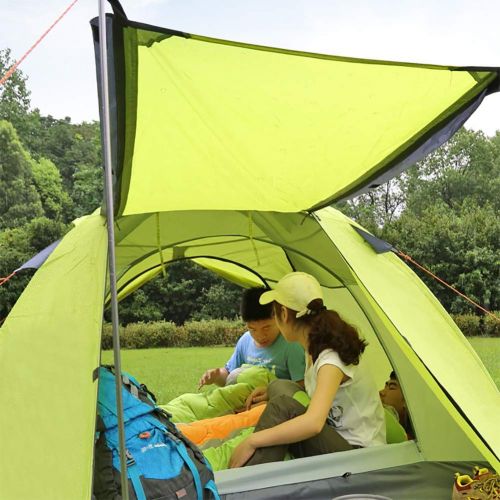  DULPLAY 4-Personen Zelt, Wasserabweisend Kuppel Zelt Fuer Camping Mit Herausnehmbaren Portable Double-Layer Mit Tragebag Fuer Outdoor-Familie