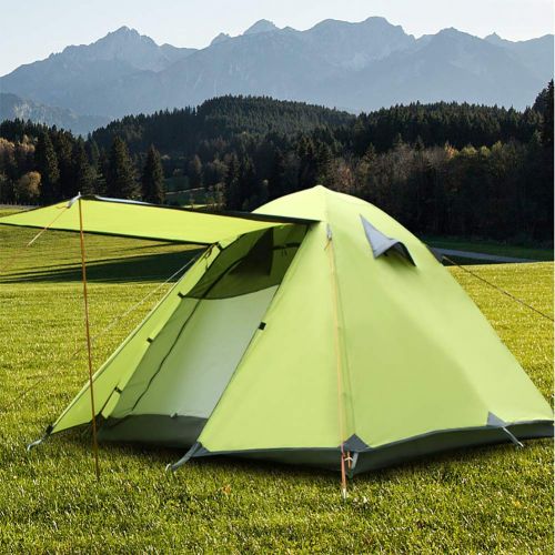  DULPLAY 4-Personen Zelt, Wasserabweisend Kuppel Zelt Fuer Camping Mit Herausnehmbaren Portable Double-Layer Mit Tragebag Fuer Outdoor-Familie