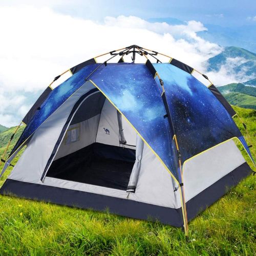  DULPLAY Automatisches Pop-up 3-4 Personen Outdoor Campingzelt, Kuppel Zelt Wasserabweisend Bereich Camping Fuer Outdoor-Familie