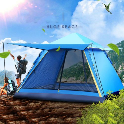  DULPLAY Vollautomatische Kuppel Zelt, Instant Fuer Camping Familienzelt Double-Layer Wasserabweisend Portable Feld Camping Beach
