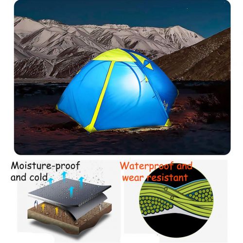  DULPLAY Automatisches Pop-up Double-Layer Familienzelt, Camping Kuppel Zelt Mit Tragebag Instant Wasserabweisend 3 Jahreszeiten Fuer Camping
