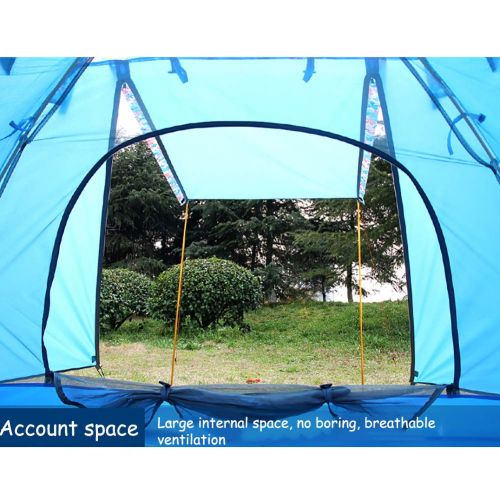  DULPLAY Portable Automatisches Pop-up Campingzelt, 2 Personen Double-Layer Instant Familienzelt Fuer Outdoor-Sportarten Trave Beach