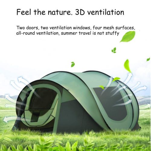  DULPLAY Instant Waterproof Family Tent, Automatic Pop Up Tents for Outdoor Sports Durable Dome Tent Camping Hiking Travel Beach