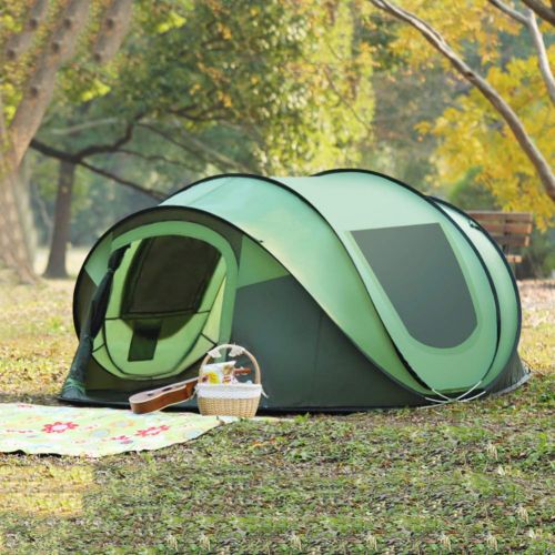  DULPLAY Instant Waterproof Family Tent, Automatic Pop Up Tents for Outdoor Sports Durable Dome Tent Camping Hiking Travel Beach