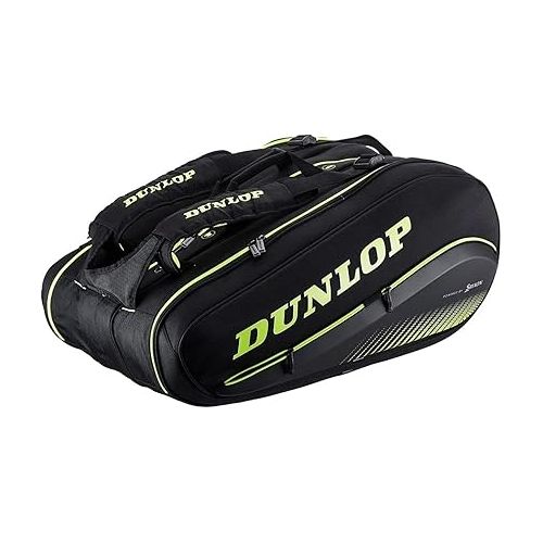  Dunlop Sports SX Performance 12-Racket Thermo Tennis Bag, Black/Yellow