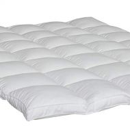 DUO-V HOME King Mattress Topper Down Alternative, Quilted Pillow Top Mattress Pad with 2 Thick Plush Hypoallergenic Microfiber, Hotel Quality, 5 Year Warranty