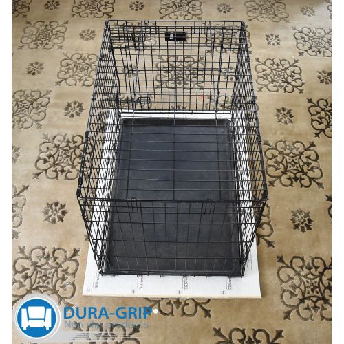  DURA-GRIP Floor Shield and Protector Under Pet Crates - MOISTURE RESISTANT - Protects Floors from spills & urine, use under pet crate to prevent slipping and damage