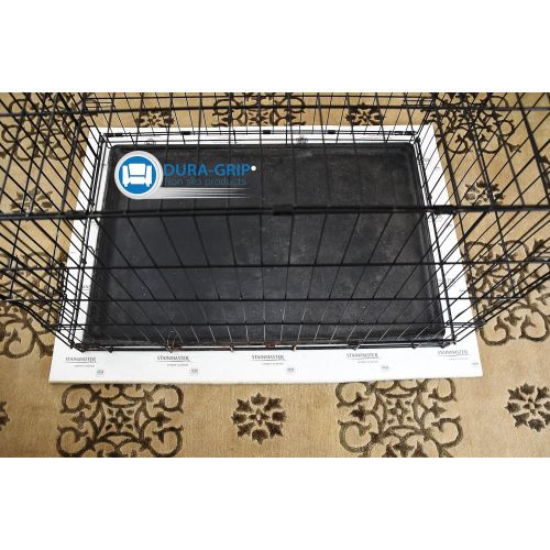  DURA-GRIP Floor Shield and Protector Under Pet Crates - MOISTURE RESISTANT - Protects Floors from spills & urine, use under pet crate to prevent slipping and damage