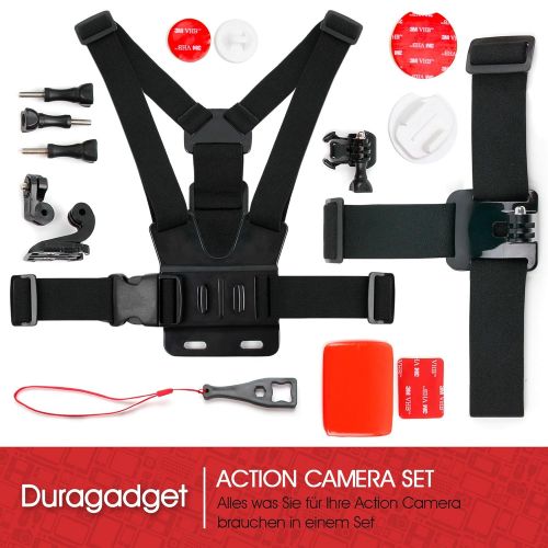  DURAGADGET DuraGadget Zubehoer-Set fuer Ihre Vemont 1080P 12 MP sowie Victure AC200 / AC400 / AC600 Action Kamera, mit Adapter, Schrauben, Gurte und Schwimmhilfen