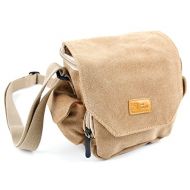 DURAGADGET Light Brown Medium Sized Canvas Carry Bag - Compatible with Fujifilm Instax Mini 9 | 210 | Mini 7S | Mini 25 | Mini 8 | Mini 90 & Mini 50s