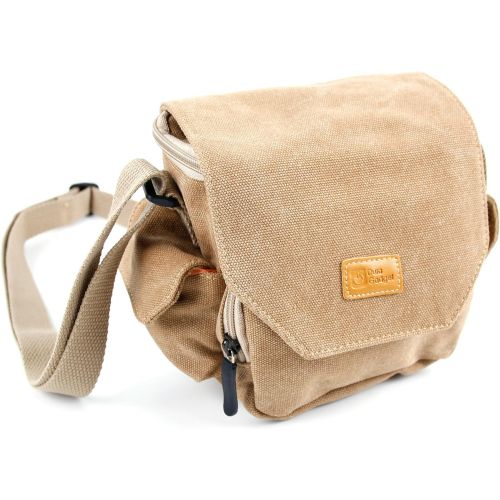  DURAGADGET Light Brown Medium Sized Canvas Carry Bag - Compatible with Fujifilm Instax Mini 9 | 210 | Mini 7S | Mini 25 | Mini 8 | Mini 90 & Mini 50s