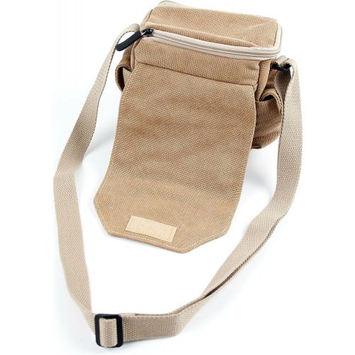  DURAGADGET Light Brown Medium Sized Canvas Carry Bag - Compatible with Fujifilm Instax Mini 9 | 210 | Mini 7S | Mini 25 | Mini 8 | Mini 90 & Mini 50s