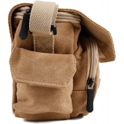  DURAGADGET Light Brown Medium Sized Canvas Carry Bag - Compatible with Fujifilm Instax Mini 9 | 210 | Mini 7S | Mini 25 | Mini 8 | Mini 90 & Mini 50s