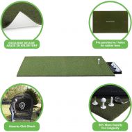 DURA-PRO DuraPRO Premium Residential Golf Mat - Premium Turf Indoor/Outdoor Mat - Golf Stance Mat for Pros & Beginners w/Golf Accessories (Golf Tray + 3 Rubber Golf Tees)