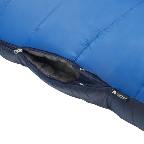  DURATON Warm,Soft and Comfortable Ozark Trail Everest 15F Mummy Sleeping Bag,with Breathable Fabric,Insulated Draft Tube and Collar for Added Warmth,Compression Stuff Sack for Easy Packing