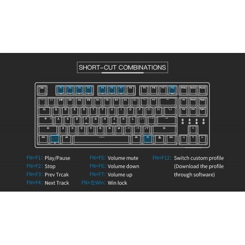  DURGOD Typewriter Mechanical Keyboard Cherry MX Red Switches Type C Interface Tenkeyless 87 Keys (with Dust Cover) for TypistOffice (Space Grey)