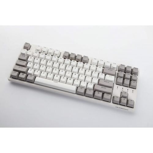  DURGOD Typewriter Mechanical Keyboard Cherry MX Red Switches Type C Interface Tenkeyless 87 Keys (with Dust Cover) for TypistOffice (Space Grey)