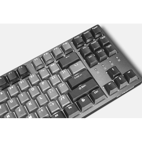  DURGOD Typewriter Mechanical Keyboard Cherry MX Red Switches Type C Interface Tenkeyless 87 Keys (with Dust Cover) for TypistOffice (Space Grey)