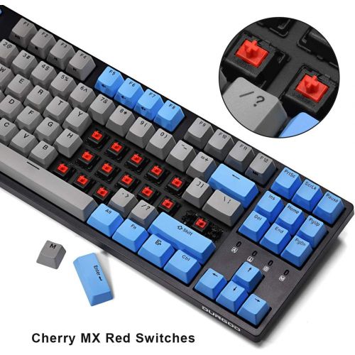  DURGOD Typewriter Mechanical Keyboard Cherry MX Red Switches Type C Interface Tenkeyless 87 Keys (with Dust Cover) for TypistOffice (Space Grey)