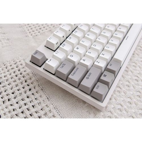  DURGOD Typewriter Mechanical Keyboard Cherry MX Red Switches Type C Interface Tenkeyless 87 Keys (with Dust Cover) for TypistOffice (Space Grey)