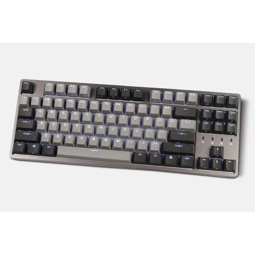  DURGOD Mechanical Gaming Keyboard with Cherry MX Blue Switch USB C Interface Tenkeyless 87 Keys PBT Keycaps (Anti-Ghosting) for Gamer (White)