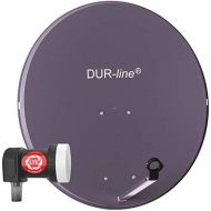 [아마존베스트]-Service-Informationen DUR-line MDA 90 Anthracite Digiatale 1 Subscriber Satellite Dish Complete System with Ultra Single LNB [Camping, Astra 19.2°, DVB-S/S2, Full HD, 4K, 3D]