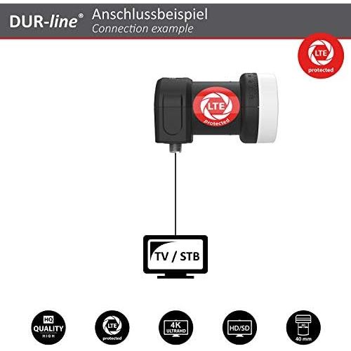  [아마존베스트]-Service-Informationen DUR-line MDA 90 Anthracite Digiatale 1 Subscriber Satellite Dish Complete System with Ultra Single LNB [Camping, Astra 19.2°, DVB-S/S2, Full HD, 4K, 3D]