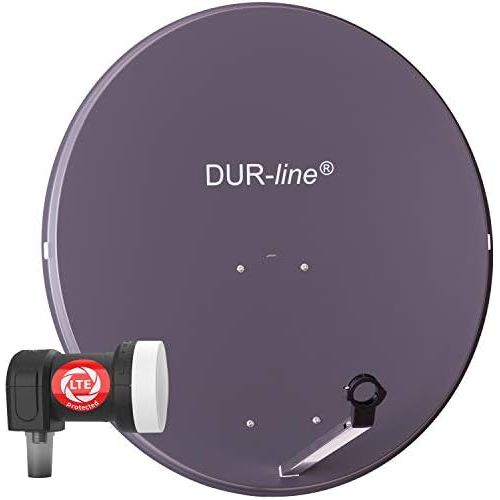  [아마존베스트]-Service-Informationen DUR-line MDA 90 Anthracite Digiatale 1 Subscriber Satellite Dish Complete System with Ultra Single LNB [Camping, Astra 19.2°, DVB-S/S2, Full HD, 4K, 3D]