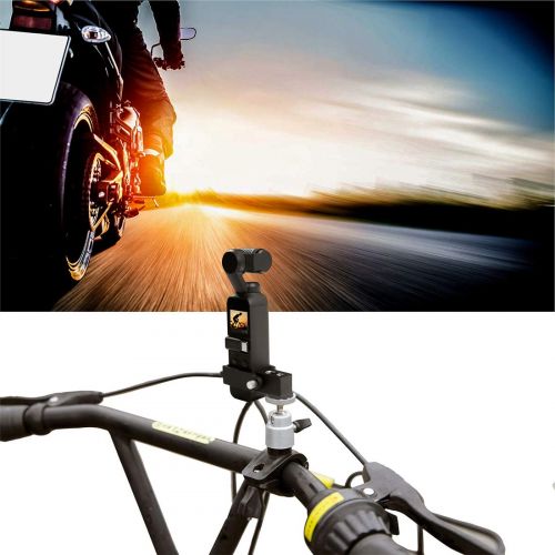  DUS Halterung Motorrad Fahrrad Erweiterungsset Zubehoer fuer DJI OSMO Pocket Gimbal Kamera - mit 1/4 Zoll und 3/8 Zoll Schnittstelle
