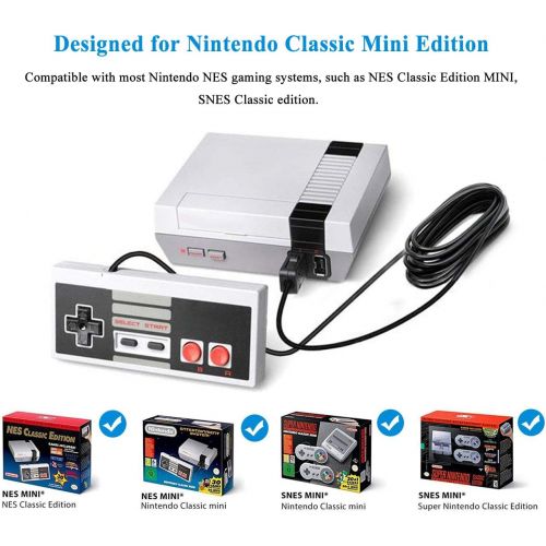  [아마존베스트]NES Classic Controller Extension Cable - DUTISON 2 Pack of 10ft Extension Cord with Mini NES Classic Controller- for SNES Classic 2017, NES Classic 2016, Wii, Wii U Controllers and