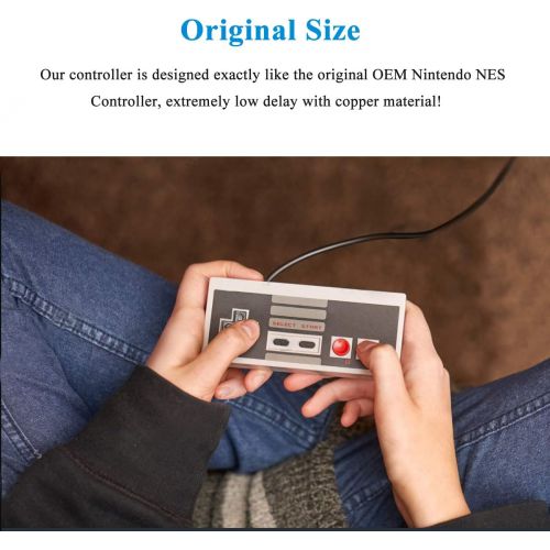  [아마존베스트]NES Classic Controller Extension Cable - DUTISON 2 Pack of 10ft Extension Cord with Mini NES Classic Controller- for SNES Classic 2017, NES Classic 2016, Wii, Wii U Controllers and