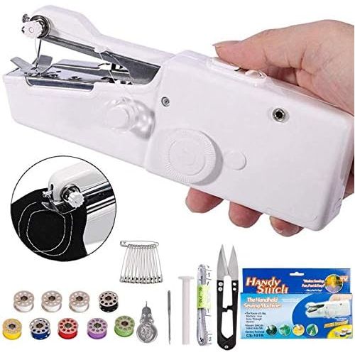  DUTISON Handheld Sewing Machine - Mini Cordless Portable Electric Sewing Machine - Home Handy Stitch for Clothes Quick Repairing with 24 Accessories