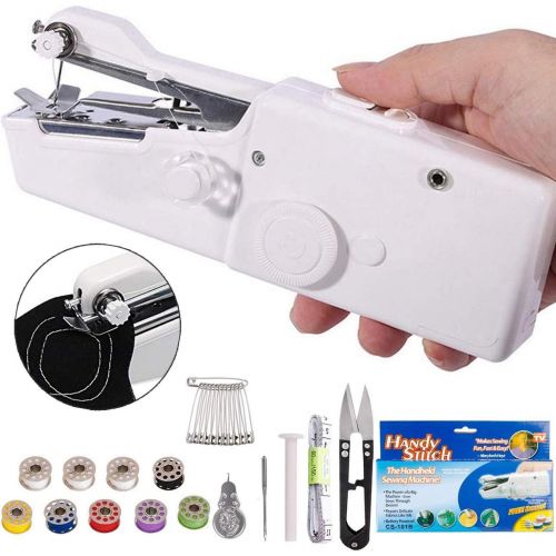  DUTISON Handheld Sewing Machine - Mini Cordless Portable Electric Sewing Machine - Home Handy Stitch for Clothes Quick Repairing with 24 Accessories
