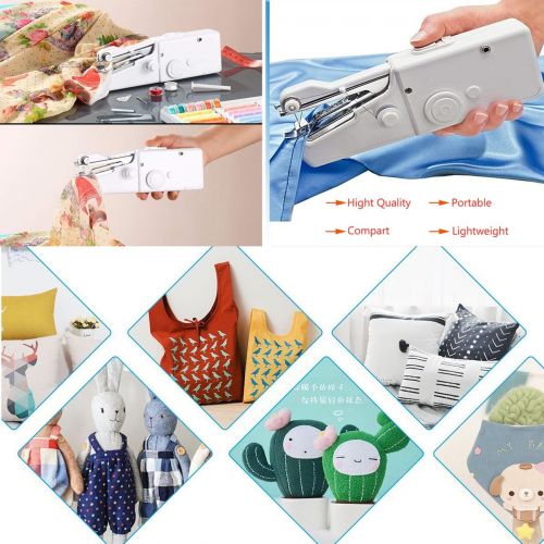  DUTISON Handheld Sewing Machine - Mini Cordless Portable Electric Sewing Machine - Home Handy Stitch for Clothes Quick Repairing with 24 Accessories