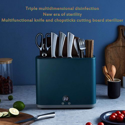  DUTUI Knife Holder Chopping Board Cutlery Tableware Cleaner, Small Household Drying Chopping Board Cutlery Organizer, One-Key Start, 316X282x111mm