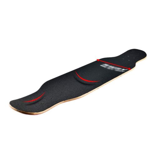  DUWEN-Skateboard Maple Long Board Erwachsene Maedchen Skateboard Teens Brush Street Dance Board Anfaenger Allrad Roller (mit Flash-Rad) (Farbe : A)