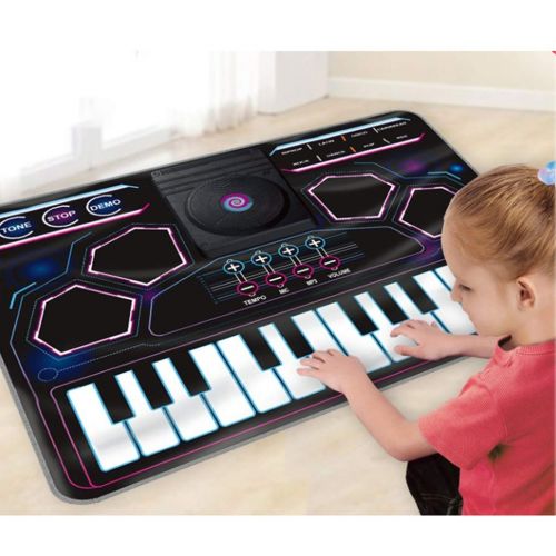  DUWEN-electronic organ DUWEN Childrens Keyboard Drum Pedal Electronic Piano Blanket Beginner Boy Girl Toy