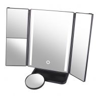 DUcare Lighted Vanity Mirror 1x/2x/3x &10x Magnification Led Tri-fold for Makeup with Touch Screen,...