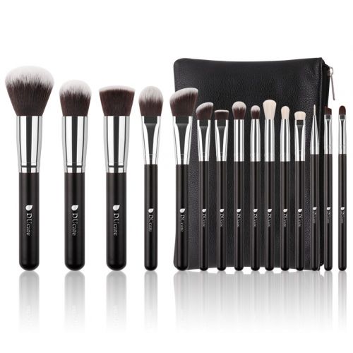  [아마존 핫딜]  [아마존핫딜]DUcare Makeup Pinsel Set 15 Stueck Schwarz Gesicht Professionelles Foundation Lidschatten Kosmetik Brushes Kit mit Tasche