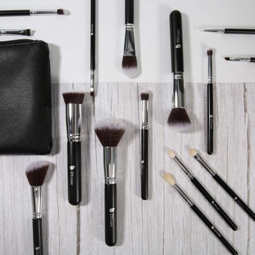  [아마존 핫딜]  [아마존핫딜]DUcare Makeup Pinsel Set 15 Stueck Schwarz Gesicht Professionelles Foundation Lidschatten Kosmetik Brushes Kit mit Tasche