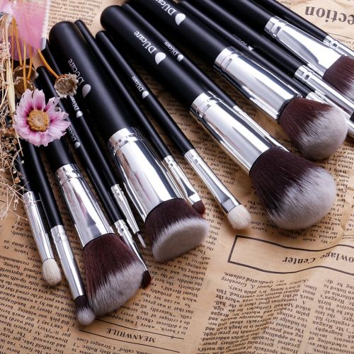  [아마존 핫딜]  [아마존핫딜]DUcare Makeup Pinsel Set 15 Stueck Schwarz Gesicht Professionelles Foundation Lidschatten Kosmetik Brushes Kit mit Tasche