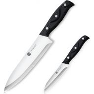 DV KNIFE Chef Knife - Kitchen Knives, 8 inch Chefs Knife, 4 inch Paring Knife, High Carbon Stainless Steel with Ergonomic Handle