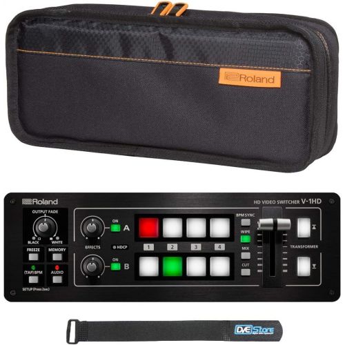  DVESTORE Roland V-1HD portable HD video switcher bundle with CB-BV1 carry bag
