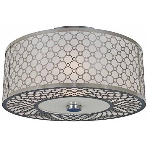  DVI Lighting DVP5814CH-SD Semi Flush Mount with Stardust Shade Shades, Chrome Finish