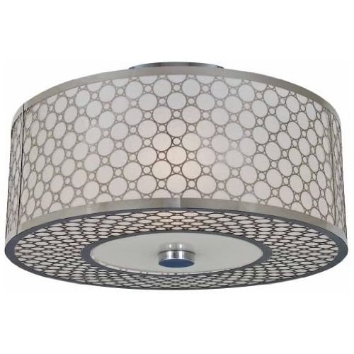  DVI Lighting DVP5814CH-SD Semi Flush Mount with Stardust Shade Shades, Chrome Finish