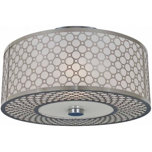  DVI Lighting DVP5814CH-SD Semi Flush Mount with Stardust Shade Shades, Chrome Finish