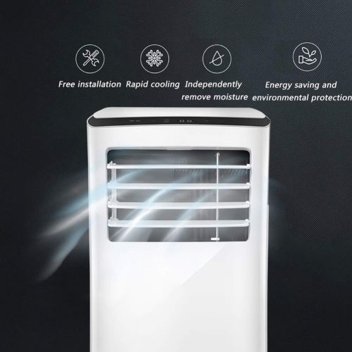  DW&HX Air Conditioner with dehumidifier and Fan, Removable, Free Installation, Energy Saving Silent Air conditioners for Rooms up to 10 ㎡-White