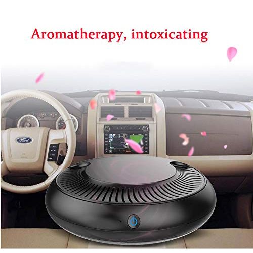  DW&HX Black Mini Car Air Purifier, Car air freshener,Portable Car Aromatherapy, Ionizer, Ionic Air Purifier|Removes Pollen, Smoke, Bad Smell,Formaldehyde and Odors - Ideal for Auto