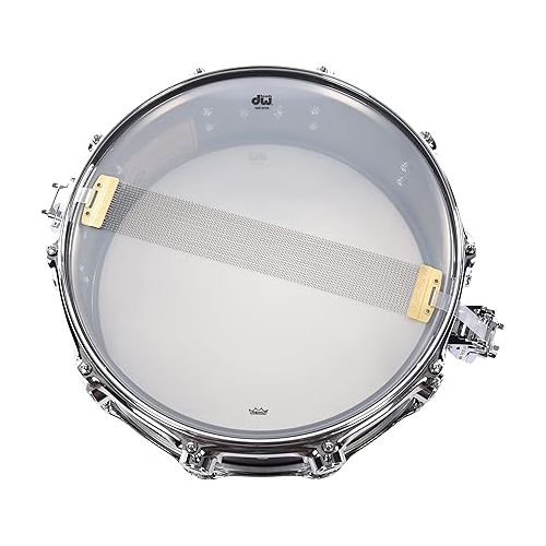  DW Collector's Series Metal Snare Drum - 5.5 x 14 inch - Satin Black Over Brass